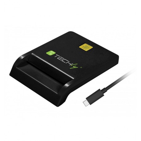 Lettore/Scrittore di Smart Card USB-C™ Compatto Nero I-CARD CAM-USB2TYC