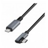 Cavo HighSpeed E-mark PD USB-C™ Maschio Angolato/USB-C™ Maschio Dritto 1m Nero ICOC MU2AC9-100W1