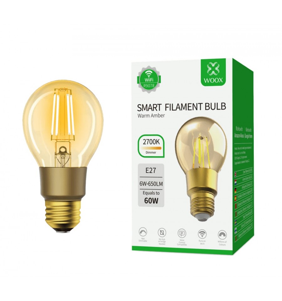 Lampadina LED E27 con Filamento Smart Controllo Vocale Alexa F