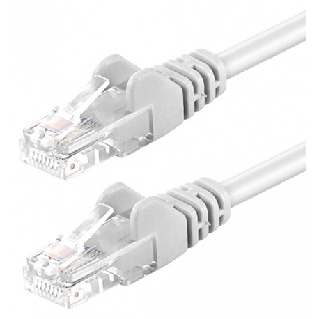 Cavo di rete Patch in Rame Cat. 5e Bianco UTP 1 m ICOC U5EB-010-WH