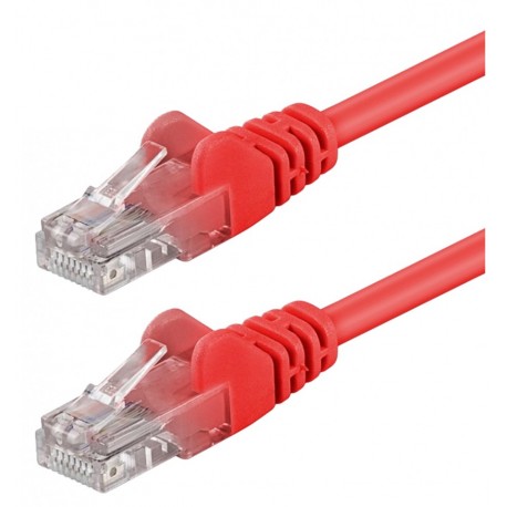 Cavo di rete Patch in Rame Cat. 5e Rosso UTP 1 m ICOC U5EB-010-RE