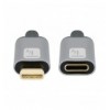 Cavo prolunga USB 3.2 Gen 2 USB-C™ M/F 1m Nero