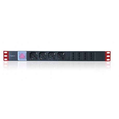 Multipresa 8 Posizioni da Rack 19'' con Interruttore Spina Italiana 1U I-CASE STRIP-44