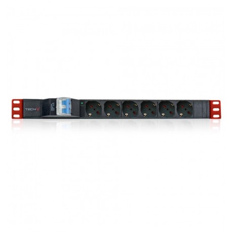 Multipresa 6 Posti da Rack 19'' con Magnetotermico Spina Italiana 1U I-CASE STRIP-61U