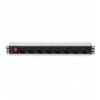 Multipresa 8 Posti da Rack 19'' con Interruttore Spina Italiana Cavo 3m 1,5U