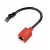 Adattatore RJ45 Cat.6A Classe EA Break Away Protezione Antistrappo 20cm ICOC SF6A-BREAK25N