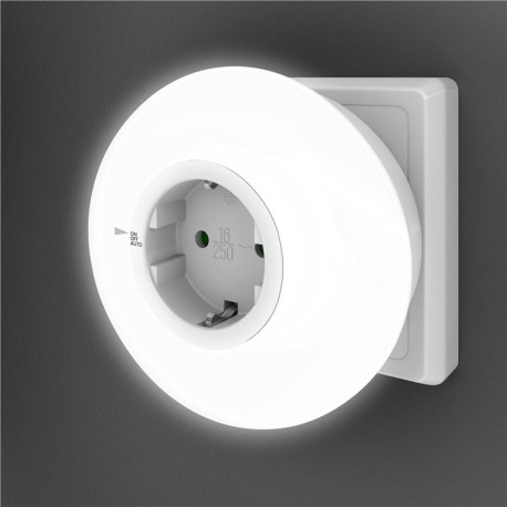 Luce Notturna a 3 LED Plug-In con Sensore Crepuscolare Bianco Freddo ICLLE09