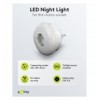 Luce Notturna a 3 LED Plug-In con Sensore Crepuscolare Bianco Freddo