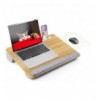 Scrivania Portatile per Laptop Supporto Bambù con Base Imbottita e Stand per Tablet ICA-TBL 102