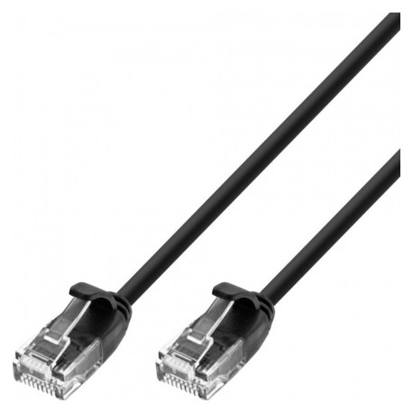 Cavo Patch di Rete Cat.6 UTP Slim 5m Nero ICOC U6-SLIM-050BK2