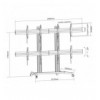 Supporto a Pavimento per 4 TV LCD/LED 32-55'' per Video Wall