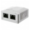 Presa a Muro con 2 Frutti RJ45 Cat.6 UTP Beige IWP-MD SC-2F6UT