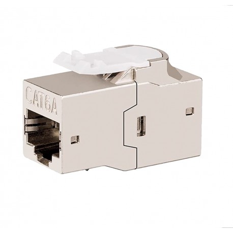 Adattatore Modulare Keystone RJ45 Accoppiatore di Rete Cat.6A F/F Schermato FTP IWP-MD F/F-C6ASLT