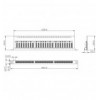 Pannello Patch STP 24 Posti RJ45 19'' 1U Cat.6 Nero