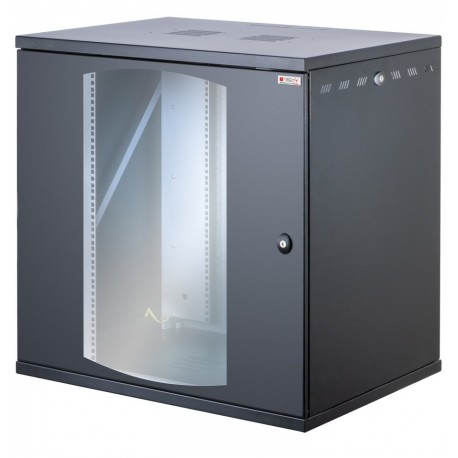 Armadio Rack 19'' a Muro 13U P 600mm Porta Vetro Nero I-CASE EW-2813BK6