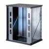 Armadio Rack 19'' a Muro 16U P 600mm Porta Vetro Nero
