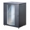 Armadio Rack 19'' a Muro 16U P 600mm Porta Vetro Nero