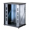 Armadio Rack 19'' a Muro 16U P 600mm Porta Vetro Nero