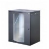 Armadio Rack 19'' a Muro 16U P 600mm Porta Vetro Nero