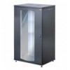Armadio Rack 19'' a Muro 22U P 600mm Porta Vetro Nero