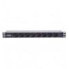 Multipresa per Rack 19'' 8 posti Spina Schuko Angolata 1U I-CASE STRIP-81UDI