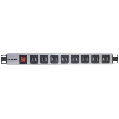 Multipresa per Rack 16 uscite USB tipo A Spina Schuko Angolata 1U I-CASE STRIP-U16F