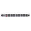 Multipresa per Rack 16 uscite USB tipo A Spina Schuko Angolata 1U I-CASE STRIP-U16F