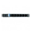 Multipresa 6 Posti da Rack 19'' con Magnetotermico Spina Schuko Angolata 1.5U