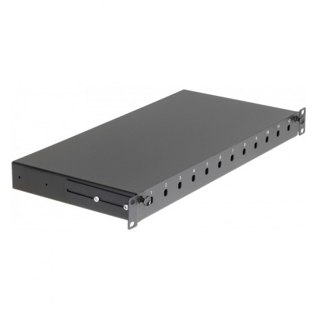 Cassetto Rack 19'' Fibra Ottica 12 Porte ST Simplex I-CASE FO-12ST