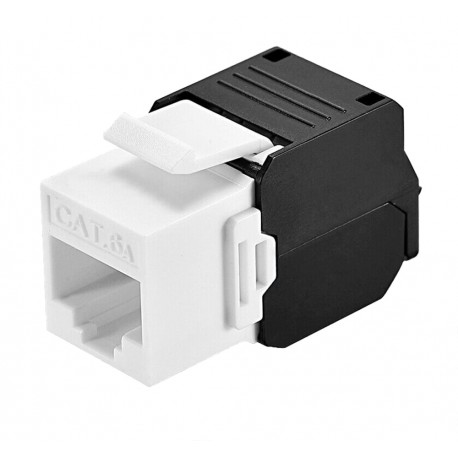 Frutto Keystone RJ45 Cat.6A UTP Tool-Free Bianco Nero IWP-MD C6A/BWT