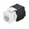 Frutto Keystone RJ45 Cat.6A UTP Tool-Free Bianco Nero IWP-MD C6A/BWT