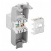 Frutto Keystone RJ45 Cat.6A UTP Tool-Free Bianco Grigio