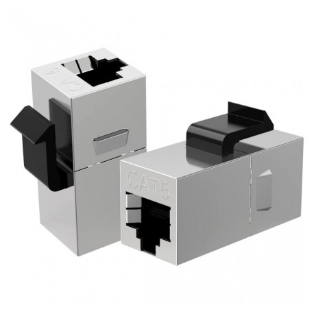 Adattatore Modulare Keystone RJ45 Accoppiatore di Rete Cat.6 F/F Schermato FTP IWP-MD C6/ST