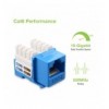 Frutto Keystone RJ45 Cat.6 UTP IDC 90° Blu