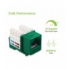 Frutto Keystone RJ45 Cat.6 UTP IDC 90° Verde