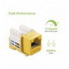 Frutto Keystone RJ45 Cat.6 UTP IDC 90° Giallo