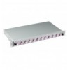 Cassetto Ottico 19'' Assemblato con 12 Bussole e 24 Pigtails LC Duplex Multimodale OM4