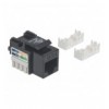 Frutto Keystone RJ45 Cat.5E UTP IDC 90° Nero