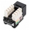 Frutto Keystone RJ45 Cat.5E UTP IDC 90° Nero