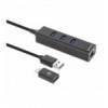 Hub USB 3.0 3 Porte Combo Type-C/A con Adattatore di Rete Gigabit