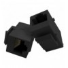 Accoppiatore Keystone RJ45 F/F Cat.5E UTP Nero