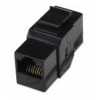 Accoppiatore Keystone RJ45 F/F Cat.6 UTP Nero