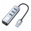 Adattatore Convertitore USB tipo A a RJ45 Gigabit con Hub 3 Porte USB 5 Gbps IDATA USB-ETGIGA3AA