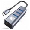 Adattatore Convertitore USB-C™ a RJ45 Gigabit con Hub 3 Porte USB 5 Gbps