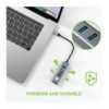 Adattatore Convertitore USB-C™ a RJ45 Gigabit con Hub 3 Porte USB 5 Gbps