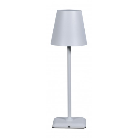 Lampada da Tavolo LED Senza Fili Ricarica USB-C™ Dimmerabile in Metallo Bianco I-LED LAMP-WH