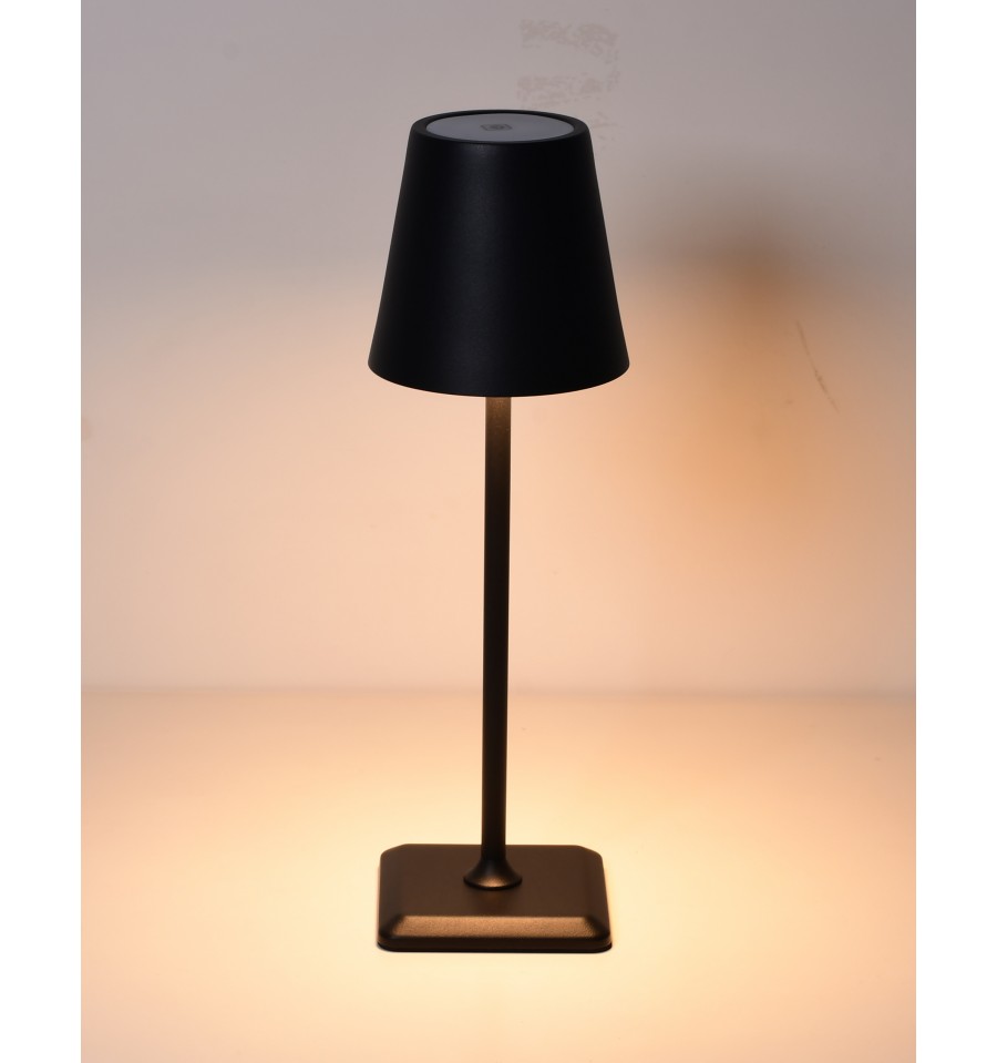 Lampada da Tavolo LED Senza Fili Ricarica USB-C™ Dimmerabile in Metallo  Nero I-LED LAMP-BK Techly