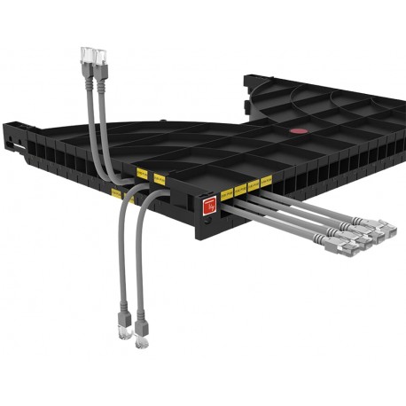 Mensola Gestione Cavi su Rack 19'' 24 Porte P.600 mm I-CASE TRAY-ORG600