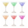 Confezione da 6 Bicchieri da Cocktail Martini con 6 Colorazioni LED IC-GLASS01