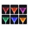 Confezione da 6 Bicchieri da Cocktail Martini con 6 Colorazioni LED